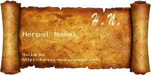 Herpai Noémi névjegykártya
